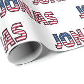 Jonas Vorname Name USA US Geschenkpapier Papier (Rolleneckpunkt)