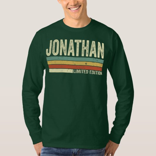 Jonathan Gift Name Personalisiert Funny Retro T-Shirt (Vorderseite)