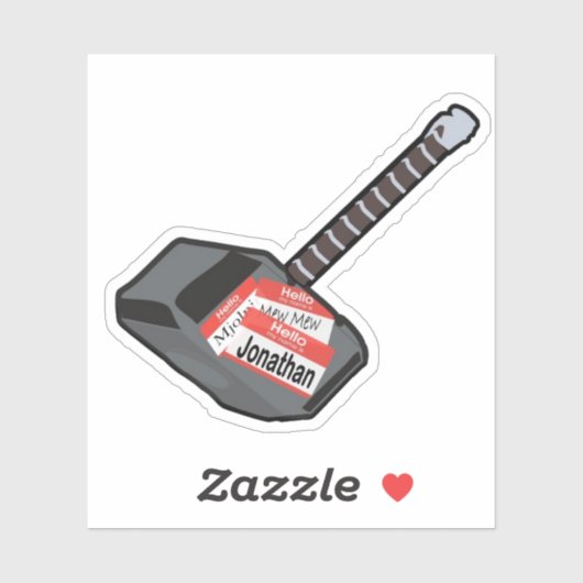 Jonathan Hammer Sticker (Blatt)