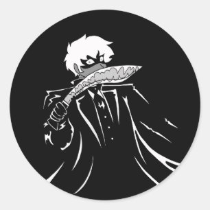 Jonathan Harker, der Kukri-Kryptid-Sticker Runder Aufkleber