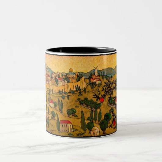 Jonathan Kis-Lev Jerusalem Gold 11 Unze-Tasse Zweifarbige Tasse (Mittel)