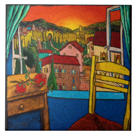 Jonathan Kis-Lev Liebe für Jerusalem-Fliese Fliese (Vorderseite)