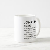 Jonathan Name, Bearbeitbarer Name, Benutzerdefinie Kaffeetasse (VorderseiteRechts)