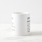 Jonathan Name, Bearbeitbarer Name, Benutzerdefinie Kaffeetasse (Mittel)
