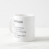 Jonathan name, Editable name, Custom name Kaffeetasse (Vorderseite Links)