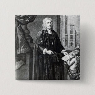 Jonathan Swift, graviert von Andrew Miller, 1743 Button