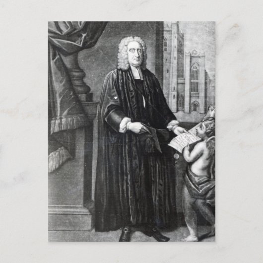 Jonathan Swift, graviert von Andrew Miller, 1743 Postkarte (Vorderseite)