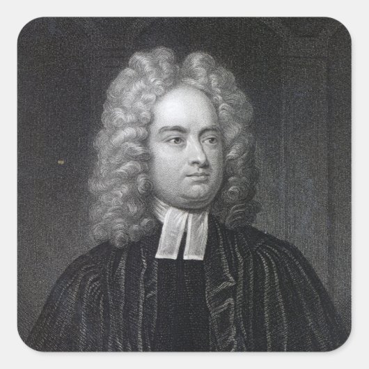 Jonathan Swift Quadratischer Aufkleber (Vorderseite)