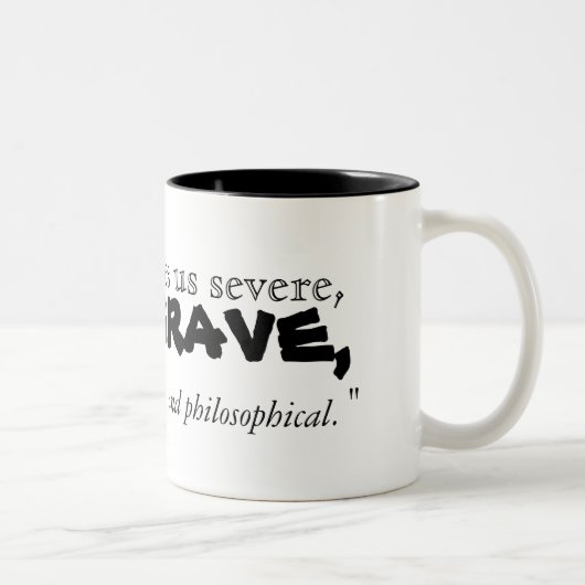 Jonathan Swifts Zitat über Kaffee - Tasse (Rechts)