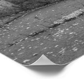 Jones Beach Gazebo (Schwarz und Weiß) Poster (Ecke)