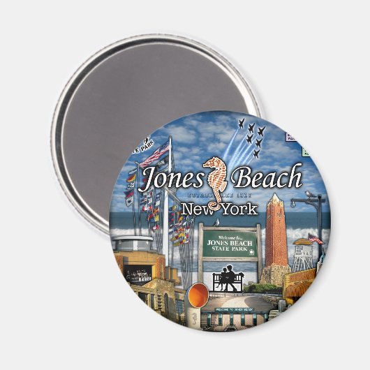 Jones Beach jpg Magnet (Vorderseite/Rückseite)