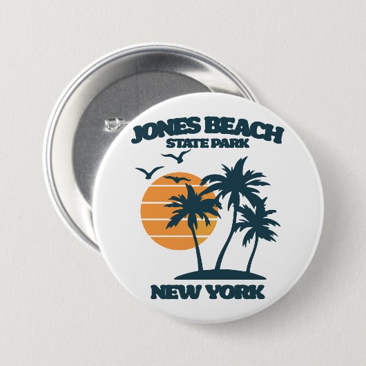 Jones Beach Long Island New Button (Vorne & Hinten)