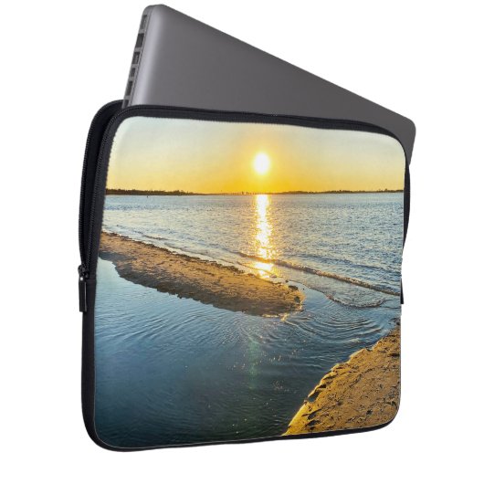 Jones Beach Sunset Beach NY Print Notebook-Hülle Laptopschutzhülle (Vorne Rechts)