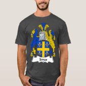 Jones Coat of Arms Familienwappen T-Shirt (Vorderseite)