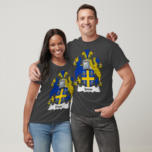 Jones Coat of Arms Familienwappen T-Shirt (Unisex)