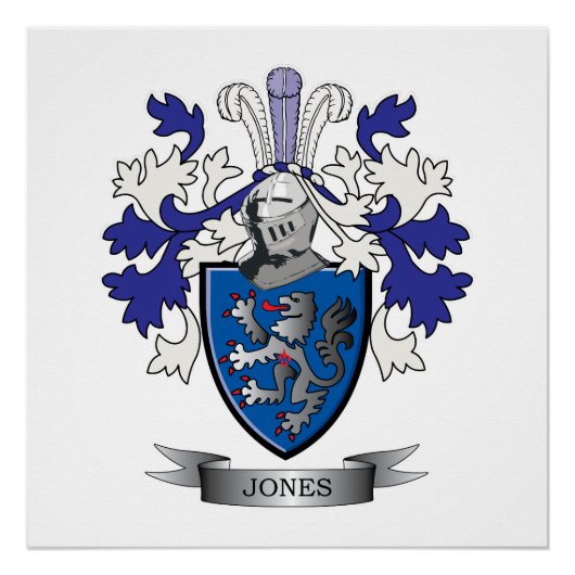 Jones Coat of Arms Poster (Vorderseite)