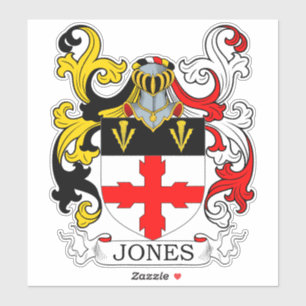 Jones Familienwappen Aufkleber