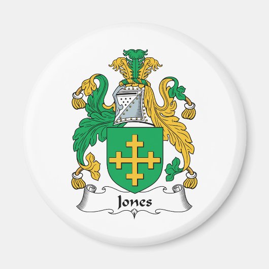 Jones Familienwappen Magnet (Vorne)