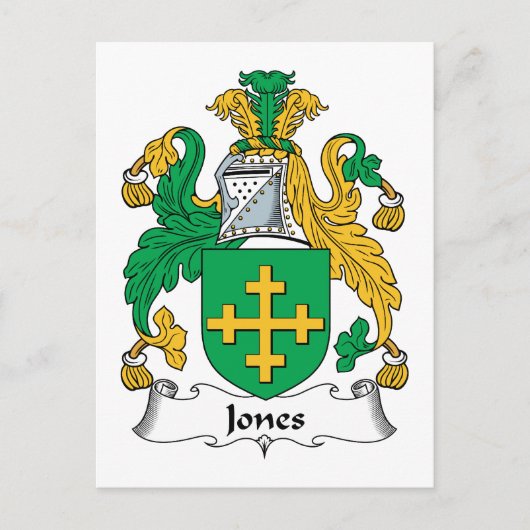 Jones Familienwappen Postkarte (Vorderseite)
