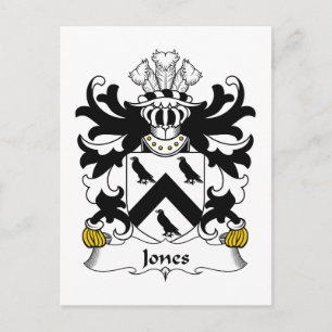 Jones Familienwappen Postkarte