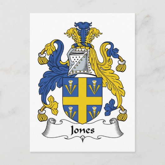 Jones Familienwappen Postkarte (Vorderseite)