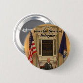 Jones für Haus der Delegierter Button (Vorne & Hinten)