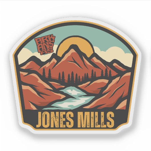 Jones Mills, Arkansas Aufkleber (Vorderseite)