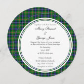 Jones Scottish Wedding Round Einladung (Vorne/Hinten)