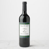 Jones Scottish Wedding Wine Label Weinetikett (Vorderseite)