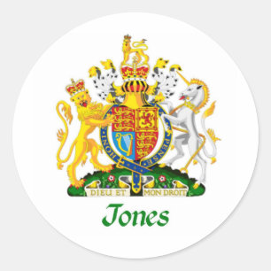 Jones Shield aus Großbritannien Runder Aufkleber