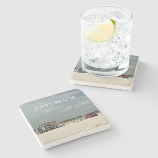 Jones-Strandschirm-Stand Steinuntersetzer (Seitenansicht)