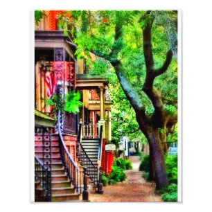Jones Street, Savannah (ÖLEFFEKT) Fotodruck