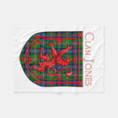 Jones Tartan Scottish Kariert Lion Rampant Fleecedecke (Vorderseite (Horizontal))