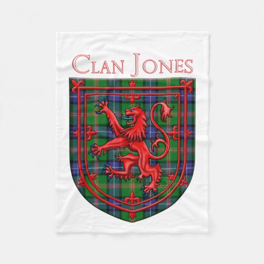 Jones Tartan Scottish Kariert Lion Rampant Fleecedecke (Vorderseite)