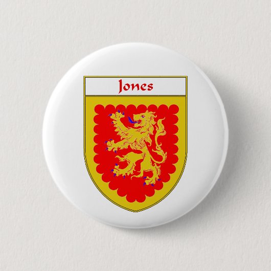 Jones-Wappen/Familienwappen, England u. Irland Button (Vorderseite)