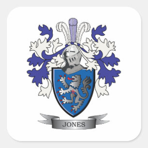 Jones-Wappen Quadratischer Aufkleber