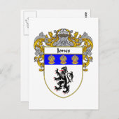 Jones Welsh Coat of Arms (Mantled) Postkarte (Vorne/Hinten)