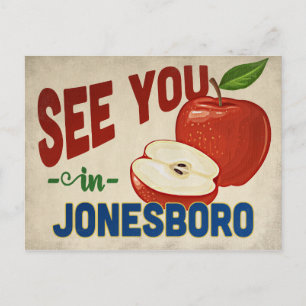 Jonesboro Arkansas Apple - Vintage Travel Postkarte