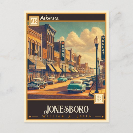 Jonesboro, Arkansas | VINTAG Postkarte (Vorderseite)