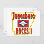 Jonesboro Rocks ! (rot) Postkarte (Vorne/Hinten)