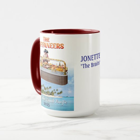 Jonette "The Brain Buffaneers Pirate Design" Tasse (Vorderseite Links)