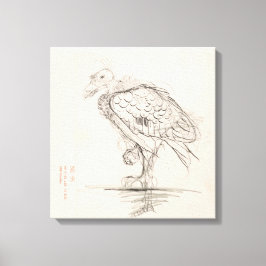 Jonge vogel, staar links op én poot, Jan Ma Leinwanddruck