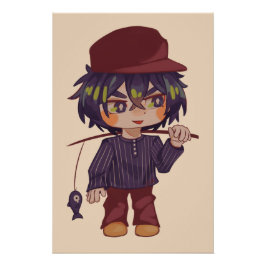 Jongerjie, jongen, chibi, Spakenburg Poster