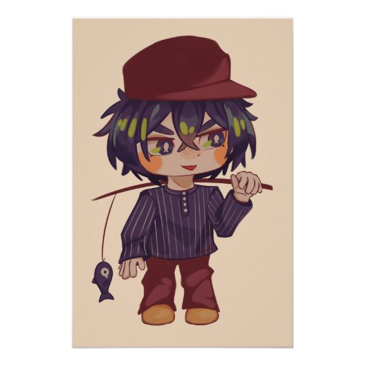 Jongerjie, jongen, chibi, Spakenburg Poster (Vorderseite)