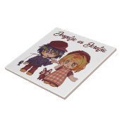 Jongetjie en Deretjie Chibi  Fliese (Seite)