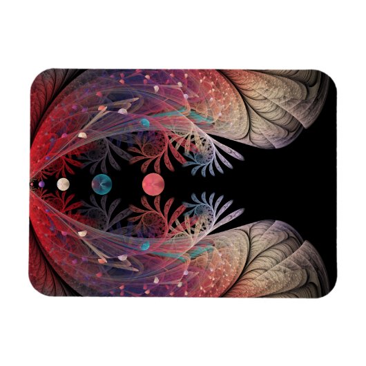 Jonglage Abstract Modern Fantasy Fractal Art Magnet (Horizontal)