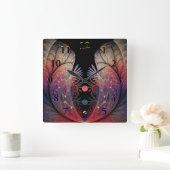 Jonglage Abstract Modern Fantasy Fractal Art Quadratische Wanduhr (Zuhause)