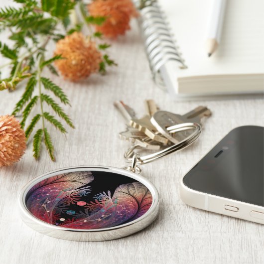 Jonglage Abstract Modern Fantasy Fractal Art Schlüsselanhänger (Seite)