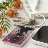Jonglage Abstract Modern Fantasy Fractal Art Schlüsselanhänger (Vorderseite rechts)