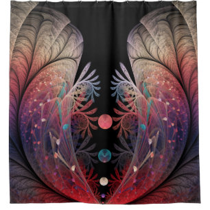 Jonglage Abstract Moderne Fantasy-Fraktal-Kunst Duschvorhang